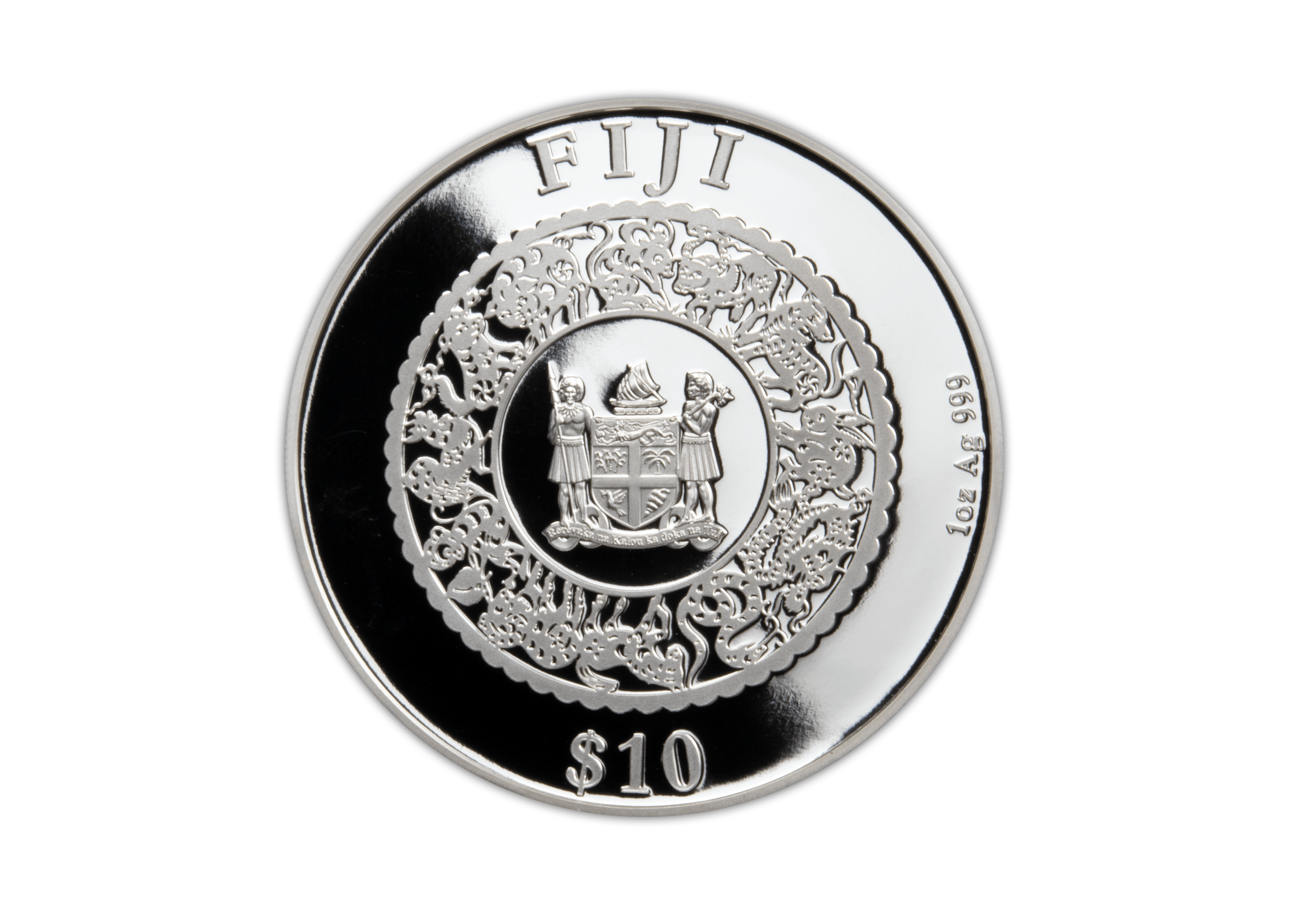 RABBIT Freshwater Pearl Chinese Lunar Year 1 Oz Silver Coin $10 Fiji 2023 - PARTHAVA COIN