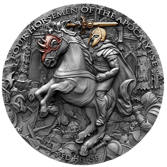 RED HORSE Four Horsemen of the Apocalypse 2 Oz Silver Coin 5$ Niue 2019 - PARTHAVA COIN