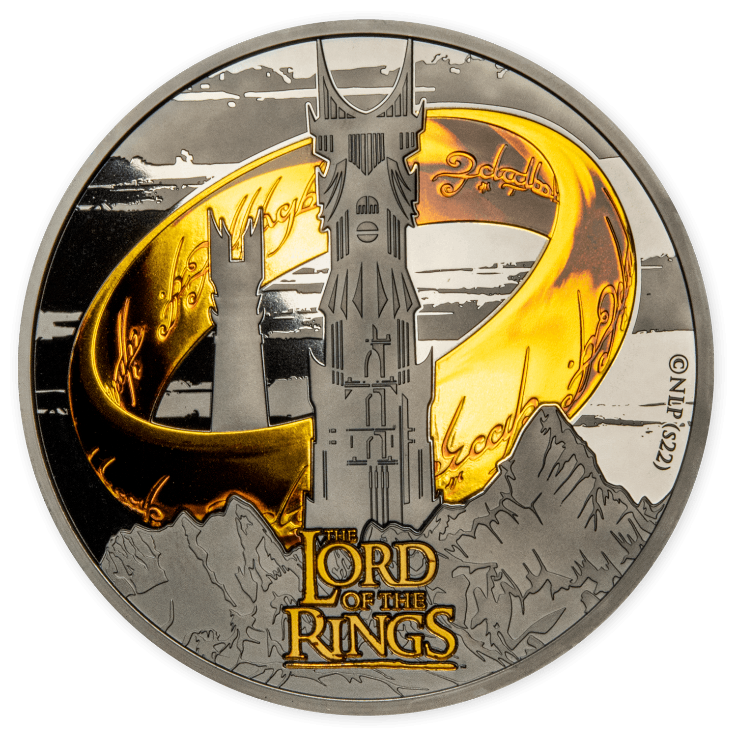 TWO TOWERS Lord Of The Rings 5 Oz Silver Coin 10 Dollars Samoa 2023 ...