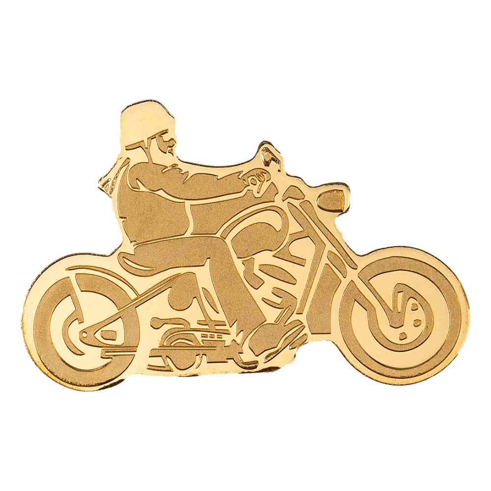 BIKER Special Shape Gold Coin $1 Palau - PARTHAVA COIN