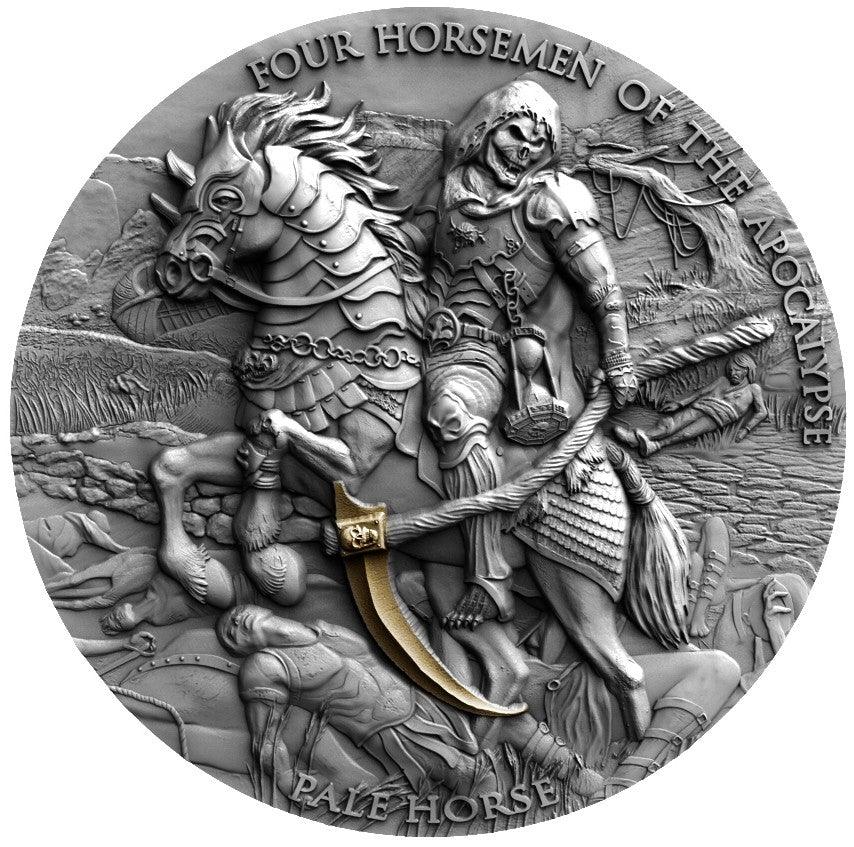 PALE HORSE Four Horsemen of the Apocalypse 2 Oz Silver Coin 5$ Niue 2020 - PARTHAVA COIN