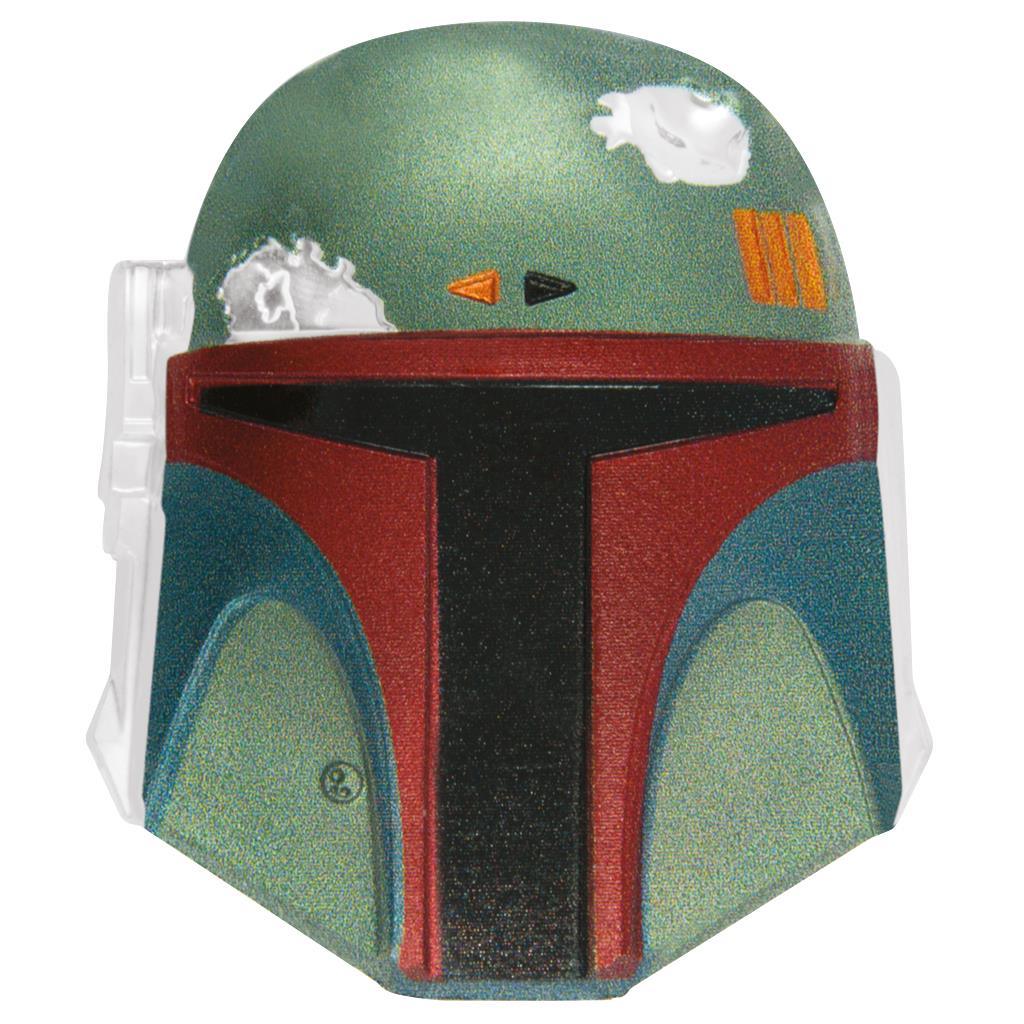 Boba Fett™ Coloured Helmet 2oz Ultra High Relief Silver Coin - PARTHAVA COIN