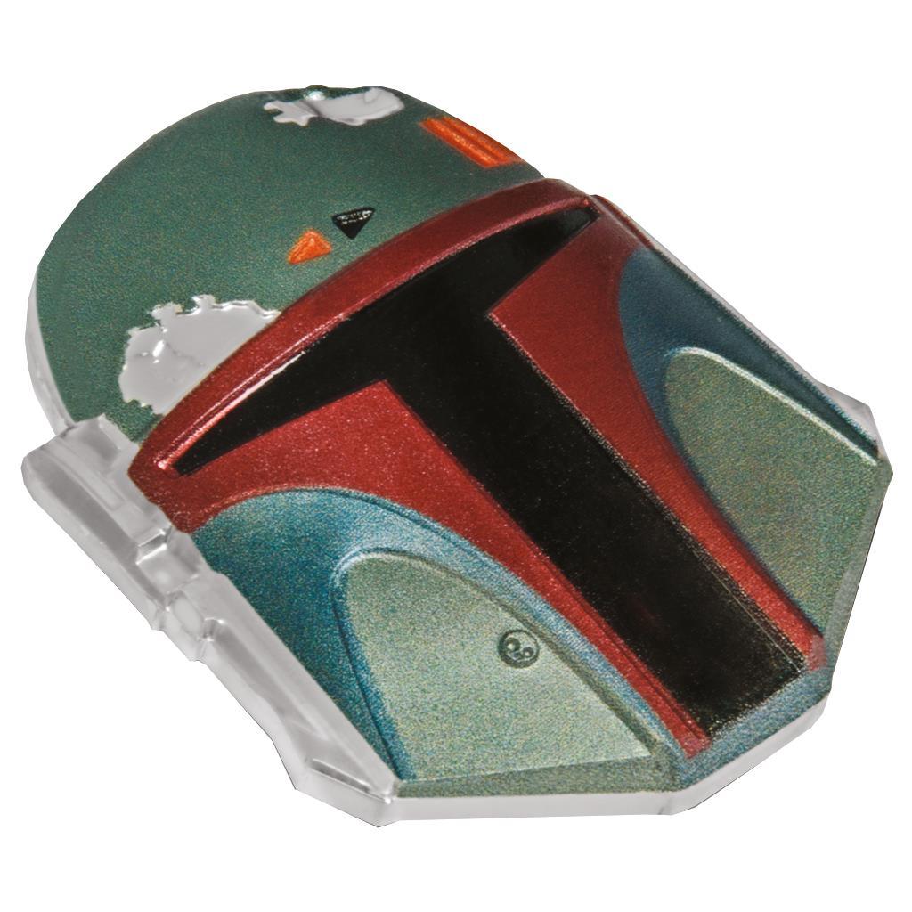 Boba Fett™ Coloured Helmet 2oz Ultra High Relief Silver Coin - PARTHAVA COIN