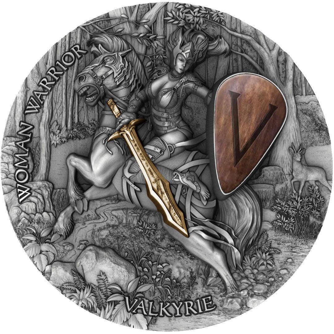 VALKYRIE Woman Warrior 2 Oz Silver Coin 5$ Niue 2020 - PARTHAVA COIN